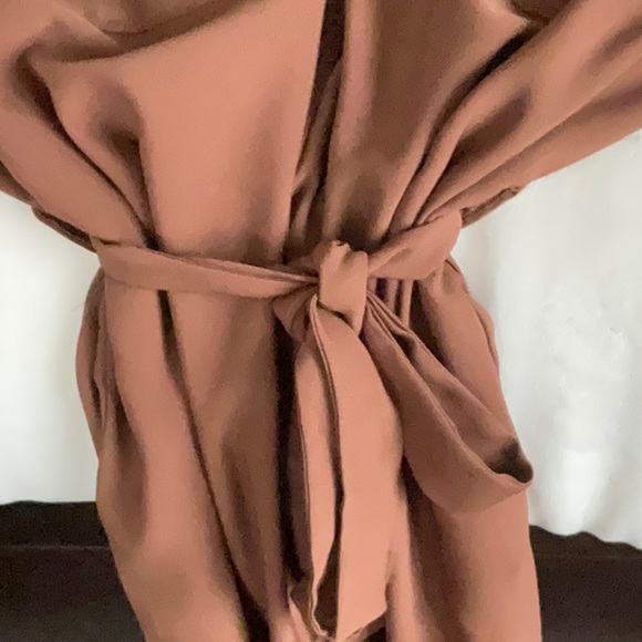 STORETS LONG DRESS COAT IN BROWN - Picture 5 of 7